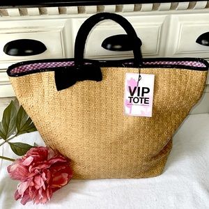 NWT VIP Straw Tote Bag